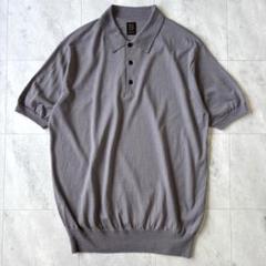 【美品】BATONER/バトナー スキッパーポロ サイズ3 ブラック バトナー BATONER シルク ポロスキッパー SILK POLO SKIPPER (BN