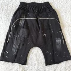 ダンケシェーン　danke schon ハーフパンツ サルエル　ペンキ　黒　F