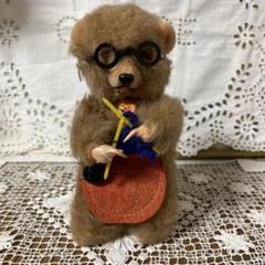 アンティーク ゼンマイ仕掛け 編み物クマさん max carl ヴィンテージ アンティーク ビンテージベア ゼンマイ仕掛け 編み物クマさん