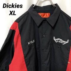 N-3832 Dickies アメリカ古着 ワークシャツ 半袖シャツ XL 刺繍