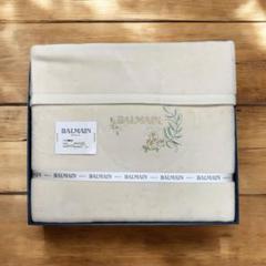 未使用品　BALMAIN　バルマン　シルク混綿　毛布　シングル140✖️200