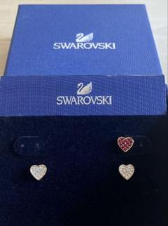 SWAROVSKI スワロフスキー. ハート型ピアス　3個