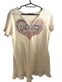 Cachette ハート型グリッターTシャツ