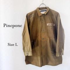 【中古】 メンズ Pincponc 長袖 アメカジ風 シャツ トップス L