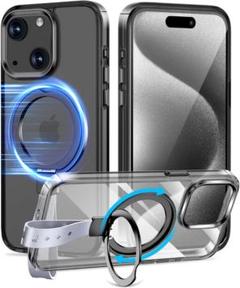 iPhone 16 plus「magsafe ケース+360°回転スタンド 縦横