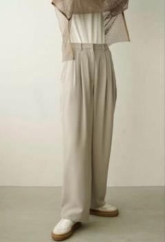 値下げ交渉歓迎／CLANE／BASIC TUCK PANTS／0サイズ／クラネ