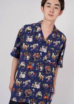【美品】グラニフ × 中村佑介 アジカン『ナノムゲンフェス』幻獣アロハシャツ　L