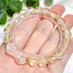 【爽やかな輝き】レモンクォーツ 水晶 天然石ブレスレット