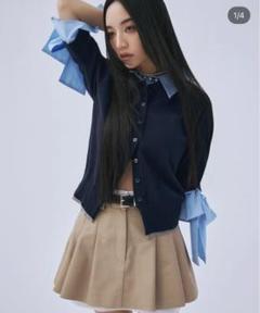 シャツドッキングレイヤードニット　eimy istoire