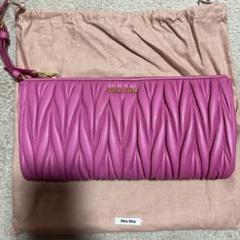 MIU MIU 新品未使用 クラッチバッグ ピンク MIU MIU - MIUMIU クラッチバッグ ピンク ファーの通販 by