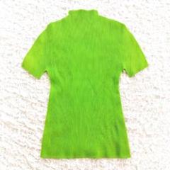 PLATS PLATS グリーン プリーツ 半袖 美品】プリーツプリーズ PLEATS PLEASE 半袖 グリーン系 3