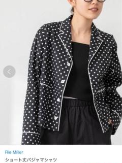 新品未使用★Rie Miller ドット柄ショート丈パジャマシャツのサムネイル