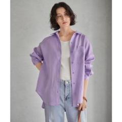 STYLEDELI オーバーサイズリネンブラウス　紫 STYLEDELI オーバーサイズリネンブラウス 紫