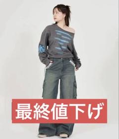 希少ウエストリボン デニムパンツ TINA:JOJUN ウエストリボン デニムパンツ TINA：JOJUN（デニムパンツ