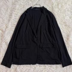 m914 UNIQLO レディース薄手ジャケット XL 大きいサイズ 黒 綿