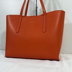 【美品】FULRA トートバッグ レディース パラダイス ポーチ付き オレンジ