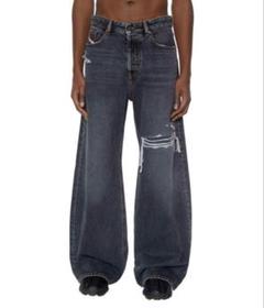 Diesel D-Sire ダメージワイドデニム W28/L30