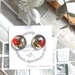 no.447 レジンピアス　おはじきピアス　3色　涼しげ