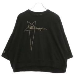 A949【即完売コラボ】リックオウエンス×チャンピオン　Tシャツ　刺繍ロゴ　美品 リックオウエンスチャンピオンコラボ Tシャツ