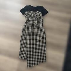 バースデーバッシュ　チェック柄半袖ワンピース M