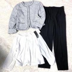 XL 【 新品 タグ付 】3点 ARTICLE パンツ ブラウス パール 黒
