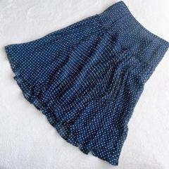 23区◎ドットシフォンスカート フレアプリーツ 水玉 上品 セレモニー 36