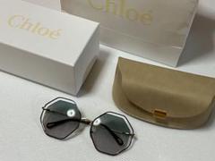 Chloé 八角形サングラス グレー/ブラック