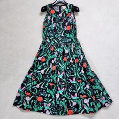 極美品】ケイトスペード ワンピース ロング ギャザー 花柄