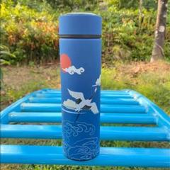 鶴デザイン500ml ステンレス水筒 可愛い お洒落 個性的