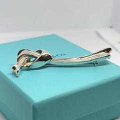 希少 Tiffany ブローチ 正規品 シルバー りぼん ノット