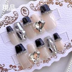 お急ぎ便A♥ ネイルチップ 量産型 韓国 シンプル 地雷 ワンホン 現品 スナ系 ネイルチップ‪‪☆量産型地雷y2kワンホン韓国☆ピンク黒‬‬
