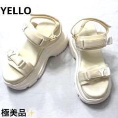 極美品 イエロー YELLO ダブルスニーカー 厚底サンダル ホワイト M YELLO / 全商品