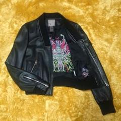 ★美品★ダブルスタンダードクロージング ライダース ラムレザー 2way 黒 ラムレザーダブルライダース（ライダースジャケット）｜UNITED