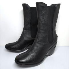 匿名発送❤️Cole Haan 22.5cm/5.5B ロングブーツ スエード 黒 コールハーン COLE HAAN タホ フェザーフィール チェルシー