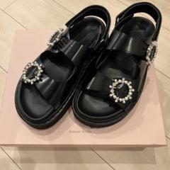 Simone Rocha 黒 ビーズ装飾 サンダル　36 17523257PJ_12_f.jpg