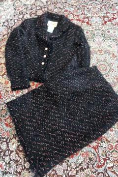 ルネ　Rene 黒ピンク　ツイードスーツ　美品♡ 美品 ルネ Rene ツイード ピンク セットアップ スーツ