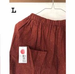 レトロ❤️もんぺ❤️ 唐草柄模様 L 赤 唐草柄 野良着 ズボン 動きやすいのサムネイル
