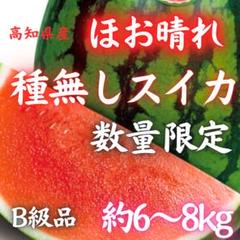 4高知県産 種無し ほお晴れスイカ 超大玉 約11kg 西瓜 高級 スイカ 7高知県産 種無し B品 ほお晴れスイカ 6～8kg 西瓜 高級 スイカ