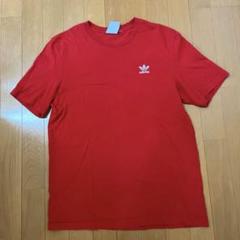 アディダスadidas トレフォイル刺繍ロゴTシャツ　レッド L