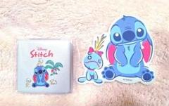 非売品⭐スティッチ コンパクトミラー ステッカー ディズニー スクランプ