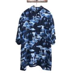 アメリカ古着 puritan レーヨン アロハシャツ ハワイアンシャツ I397