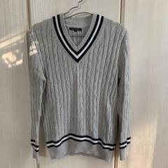 《23区》春ニット セーター Vネック グレー レディース M スクール