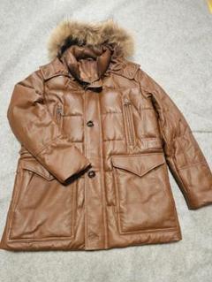 【美品】MALE&Co. 本革 羊革 シープ ダウンジャケット Lサイズのサムネイル