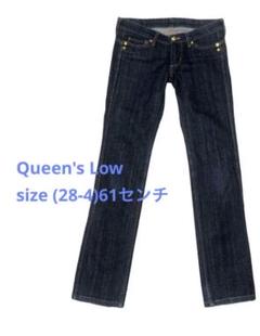 ⭐️ビンテージ⭐️ボブソン Queen's Low ワイドバギーデニム M フレア ⭐️ビンテージ⭐️ボブソン Queen's Low ワイドバギーデニム M