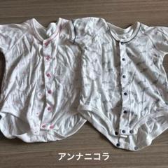 アンナニコラ⭐︎リボン柄・くま柄半袖肌着2点セット