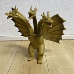 バンダイ　製　キングギドラ　ソフビ　　1984 バンダイ キングギドラ ソフビ人形 35．5cm（頭～尾