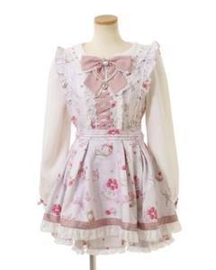 LIZLISA Salon de Fraise柄ワンピース 長袖 LIZLISA Salon de Fraise柄ワンピース