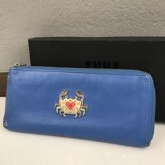ANNA SUI アナスイ 本革 レザー カニ L字ファスナー長財布