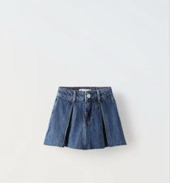 ZARA ザラキッズ デニム ボックスプリーツ スカート(122cm)