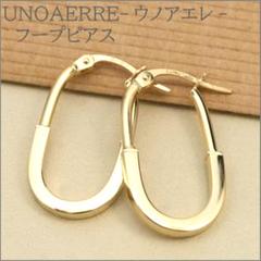 UNOAERRE K18イエローゴールドクラシカルフープピアス 410